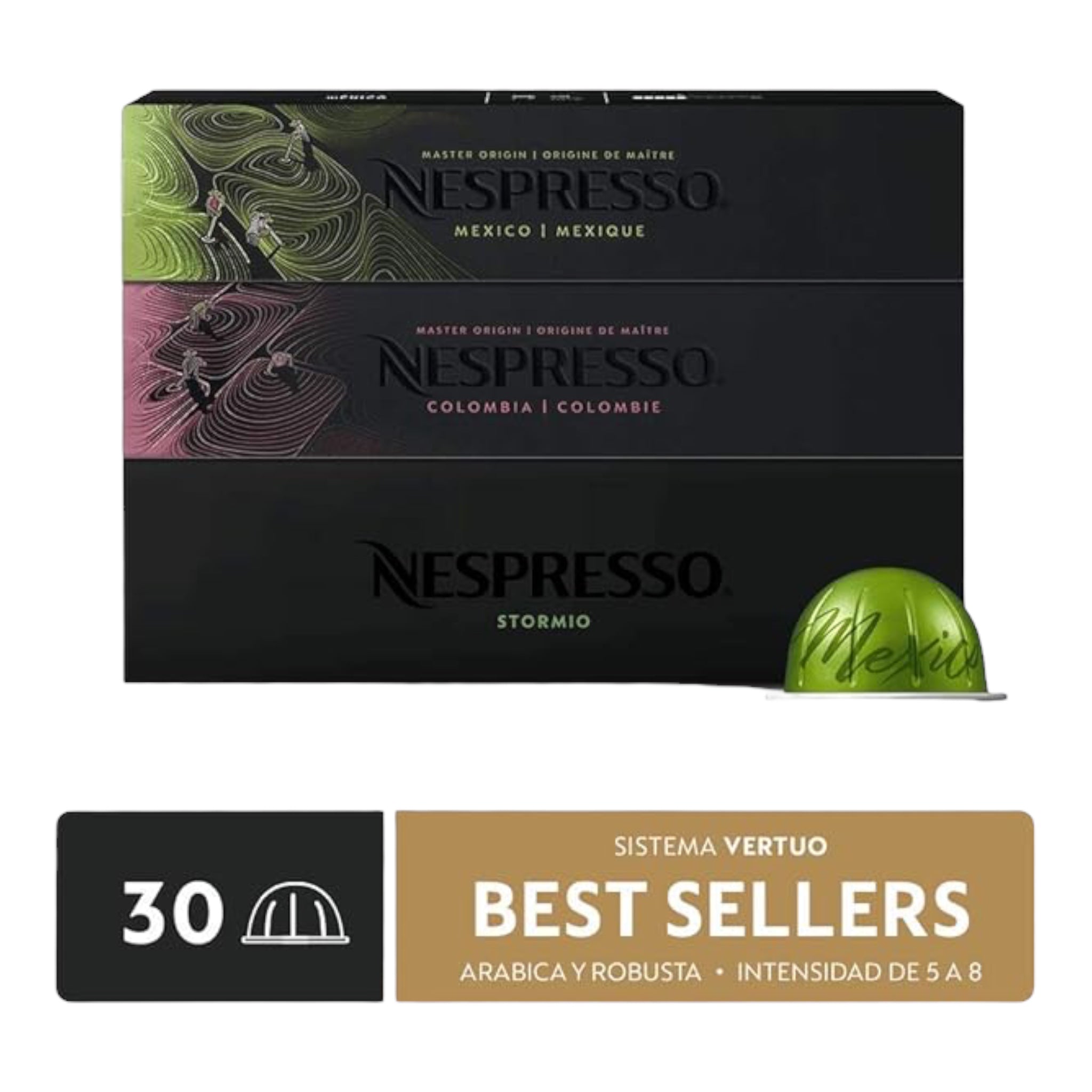 Nespresso, Café, Paquete de 30 cápsulas de Sistema Vertuo - Tamaño de taza Mug de 230 ml