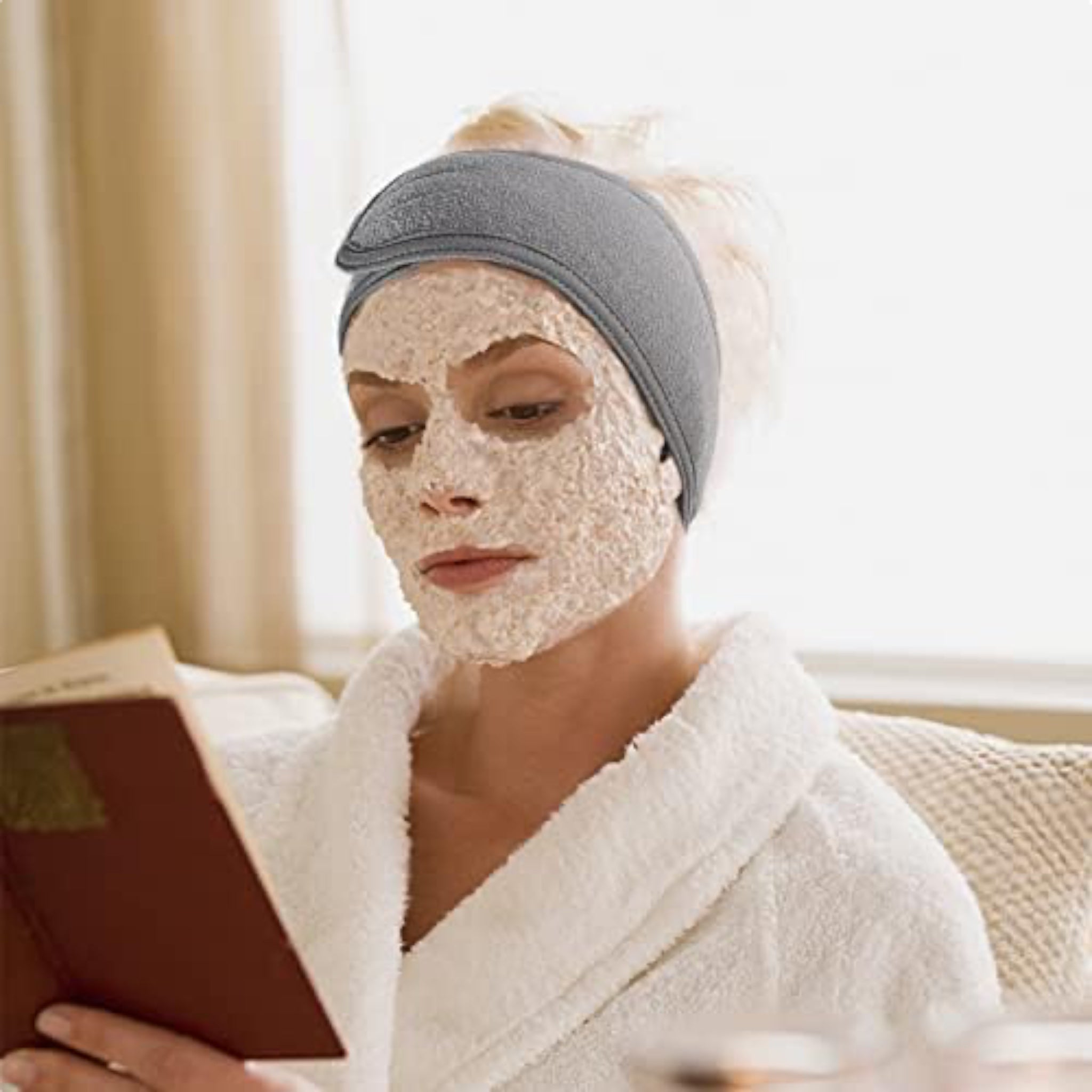 Leaflai Diadema de spa (12 unidades, gris)