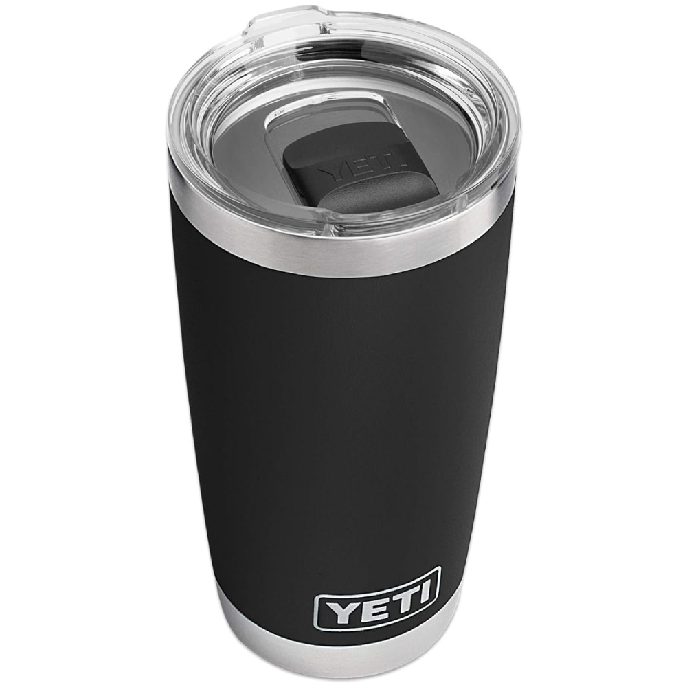 YETI Rambler - Vaso de 568 ml, de Acero Inoxidable, aislado al vacio con Tapa MagSlider - Negro