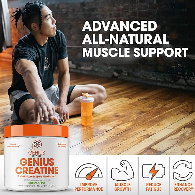 Creatina Micronizada en Polvo Sin Sabor Genius - (170g)