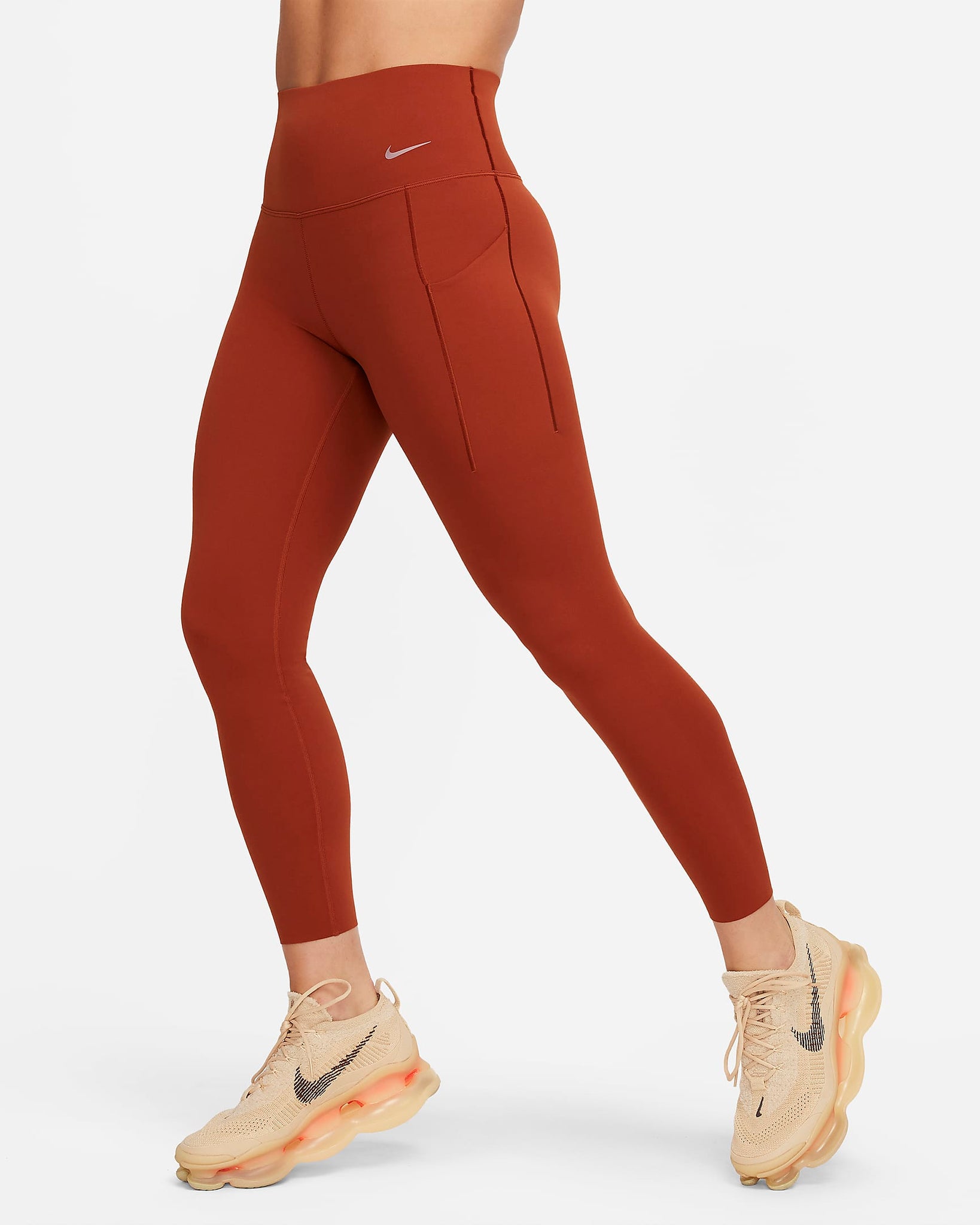 Nike Universa - Leggings de 7/8 de tiro alto y sujeción media con bolsillos para mujer