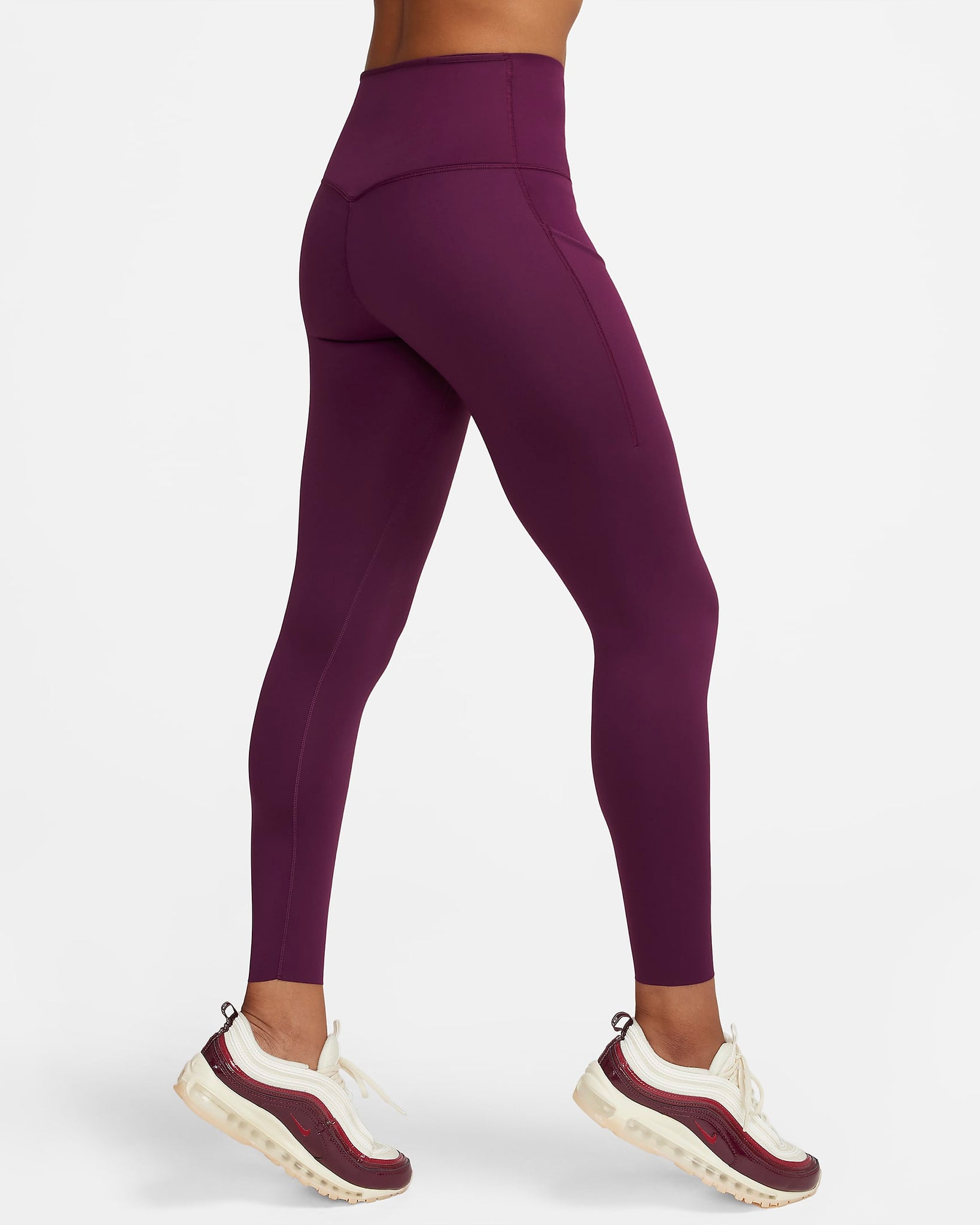 Nike Go - Leggings de tiro alto de 7/8 de sujeción firme con bolsillos para mujer