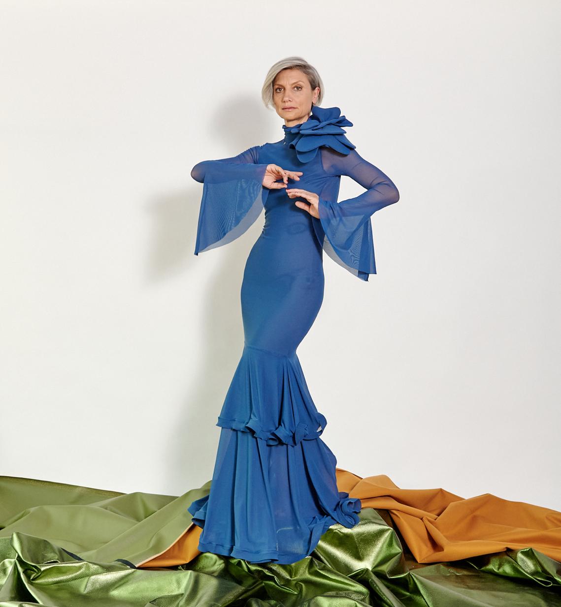 Vestido Rose Sin Flor - Indigo-blue