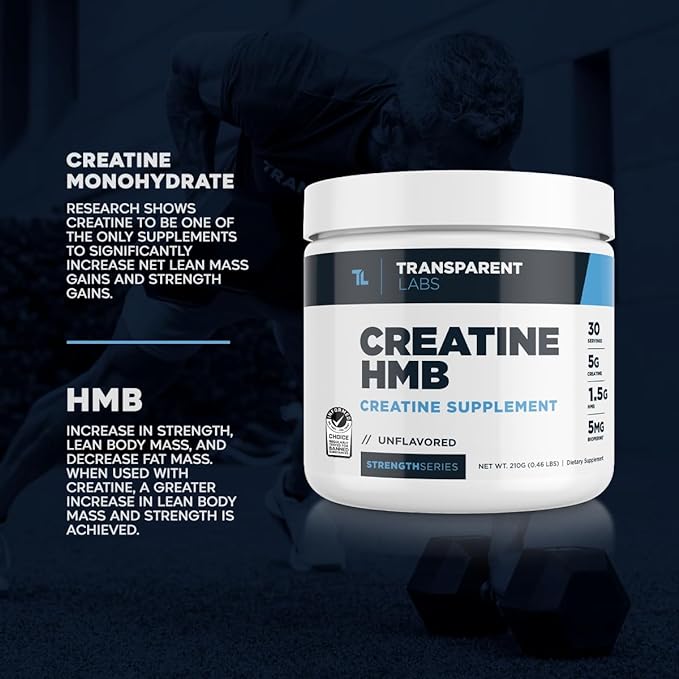 Creatina HMB Transparent Labs - 30 Porciones (210g)