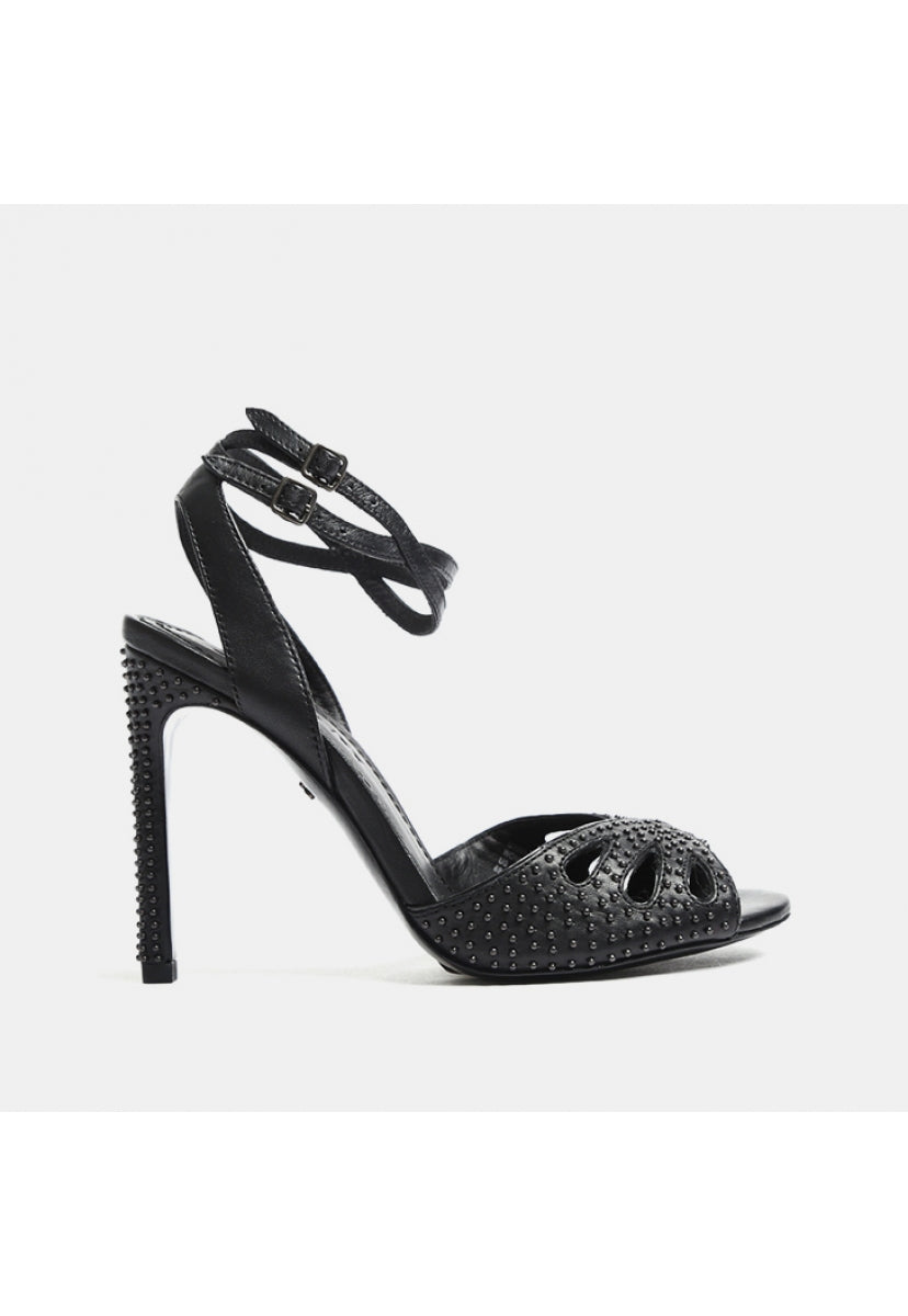 Sandalia De Tacon Con Detalles