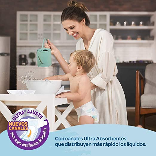 Huggies UltraConfort Pañal Desechable para Bebé, Etapa 6 Niña, Paquete con 40 Piezas, Ideal para niñas de más de 13.5 kg