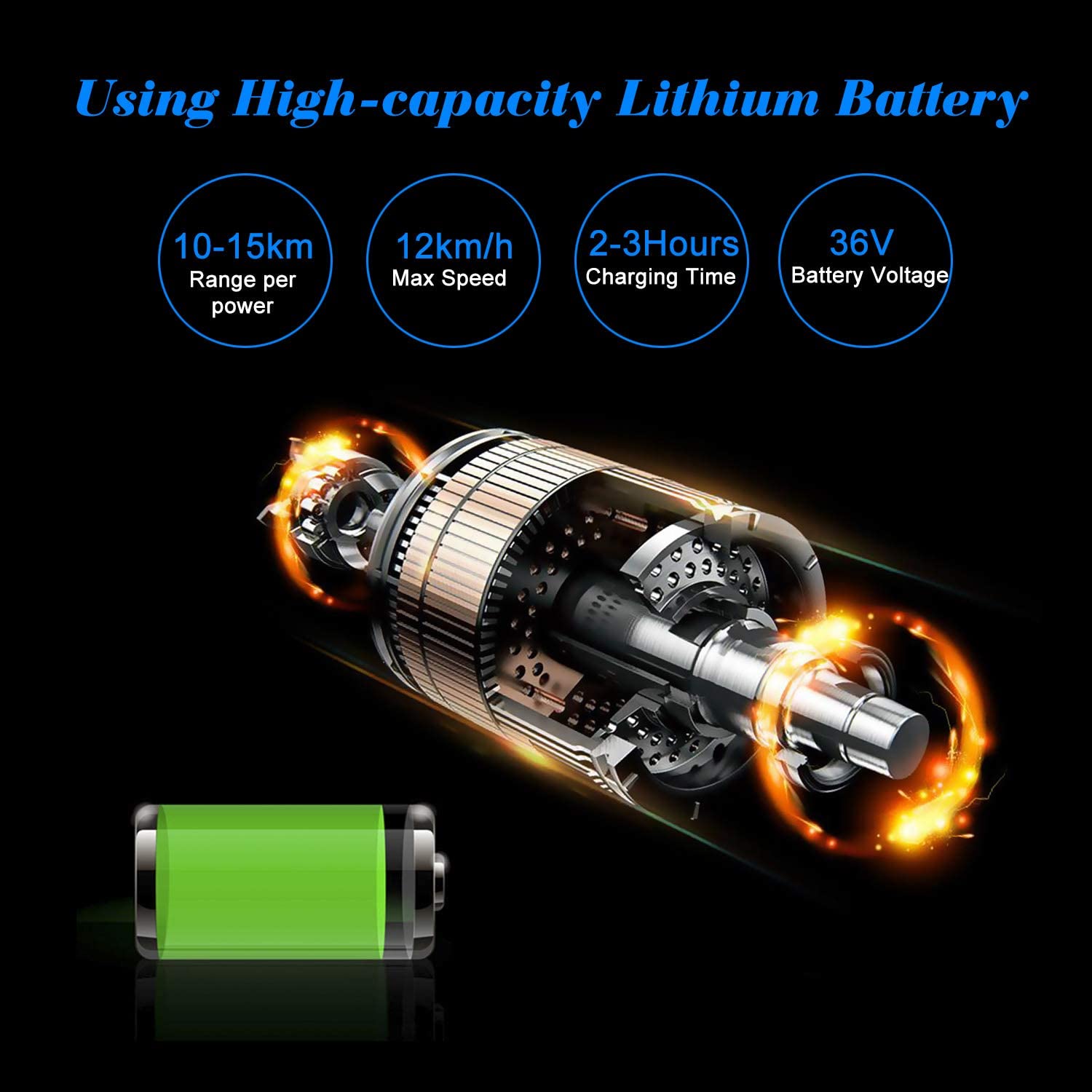 Hoverboard 6.5” Two-Wheel Self Balancing Hoverboard with LED Light Flash Lights Wheels for Kids Adult