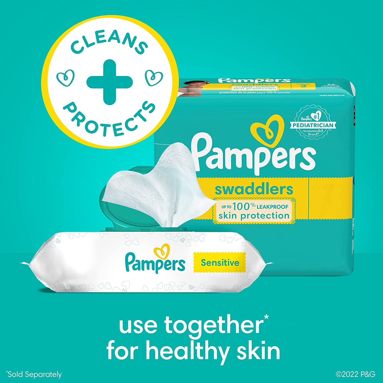 Pampers - Toallitas Húmedas, Sensitive - 576 Toallitas